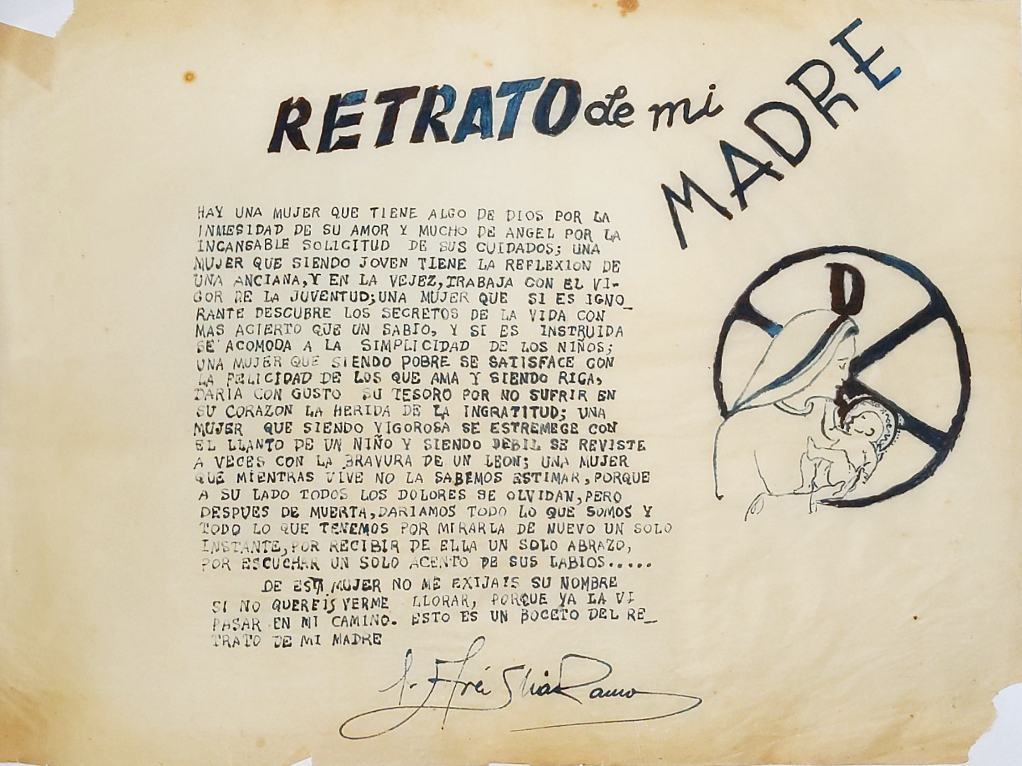 Manuscrito a su Madre